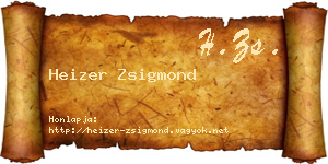 Heizer Zsigmond névjegykártya