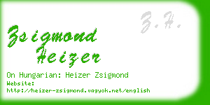 zsigmond heizer business card